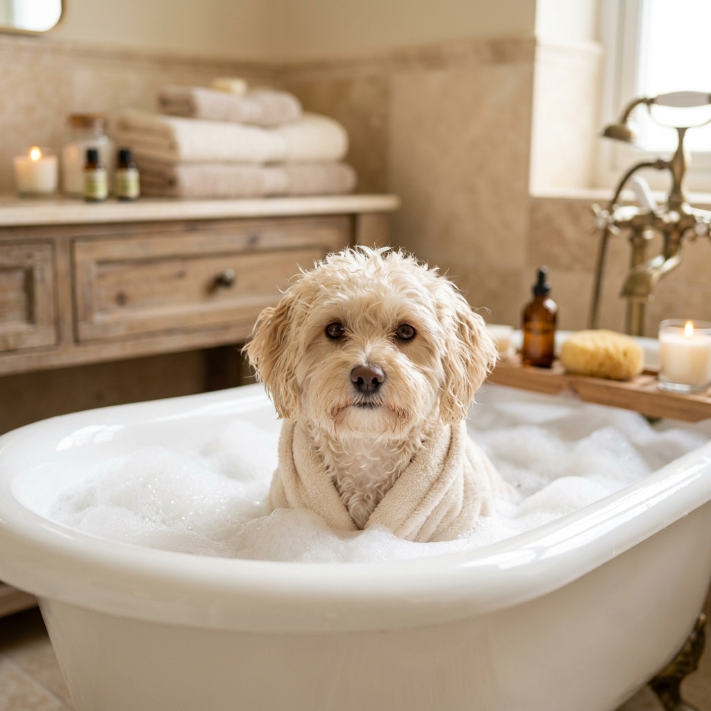 Relaxing Pet Bath